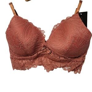 NWT‎ Frederick's of Hollywood Finley Floral Lace Bralette Fairy Core Size L